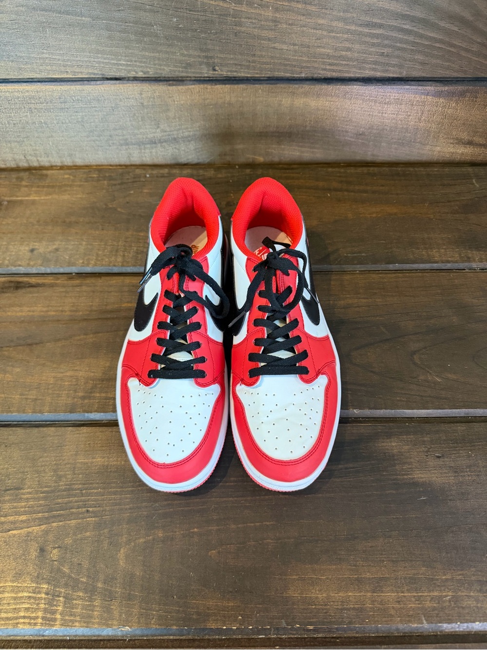 Nike Inspired Red White Black Sneakers Casual Shoes Men Size 10.5